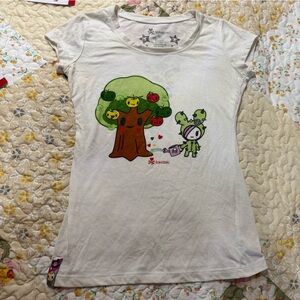 tokidoki White Tee with Colorful Tree Graphic